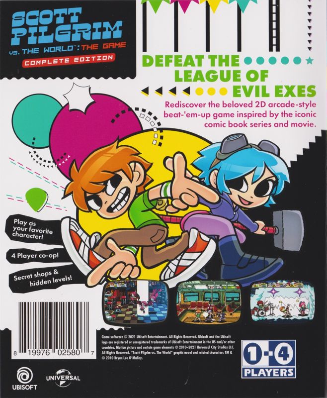 Other for Scott Pilgrim vs. The World: The Game - Complete Edition (Classic Edition) (Nintendo Switch) (Sleeved Clam-shell Box): Box Inlay - Inside Left
