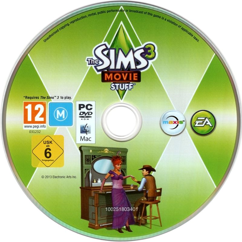 Media for The Sims 3: Movie Stuff (Macintosh and Windows)