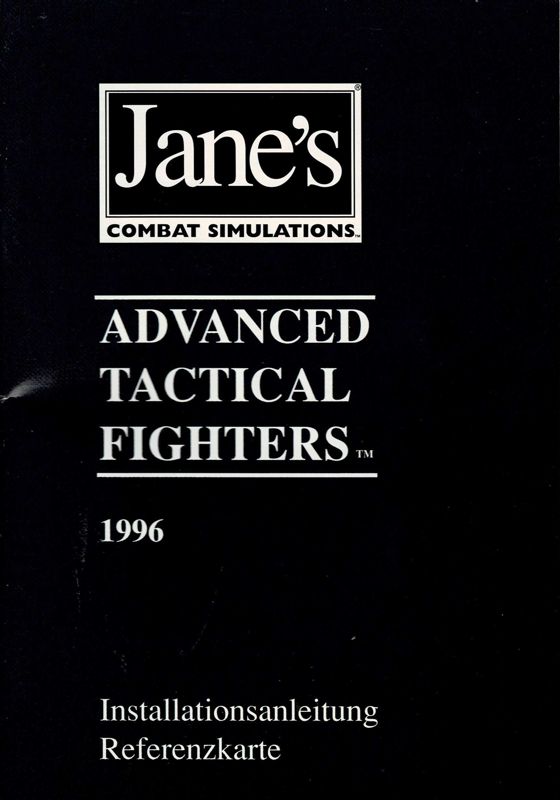 Reference Card for Jane's Combat Simulations: ATF - Advanced Tactical Fighters (DOS): Front