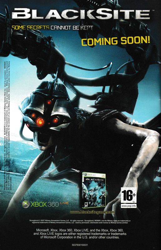 Advertisement for BlackSite: Area 51 (Xbox 360): Promo advert