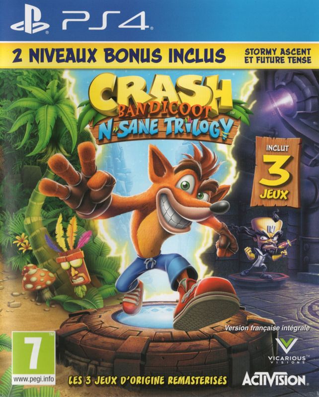 Front Cover for Crash Bandicoot: N. Sane Trilogy (PlayStation 4)