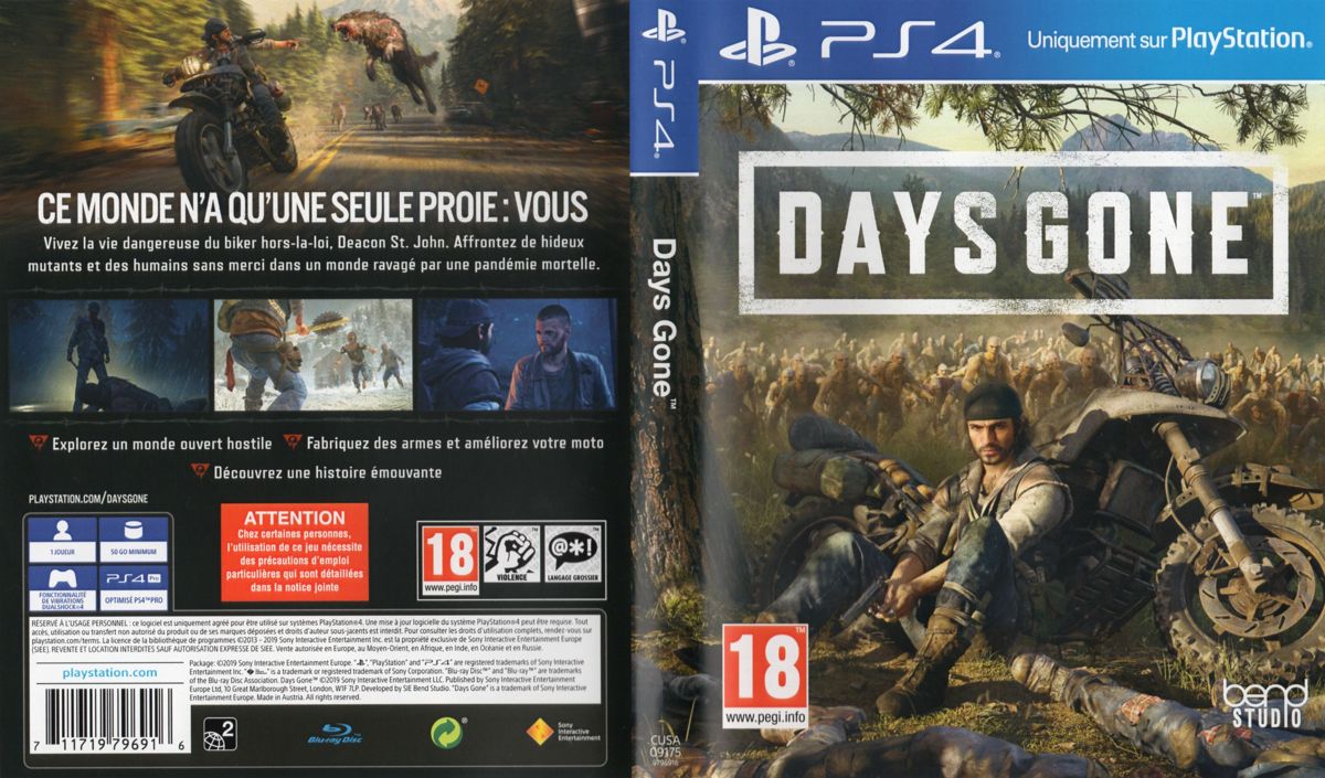 Days Gone cover or packaging material - MobyGames