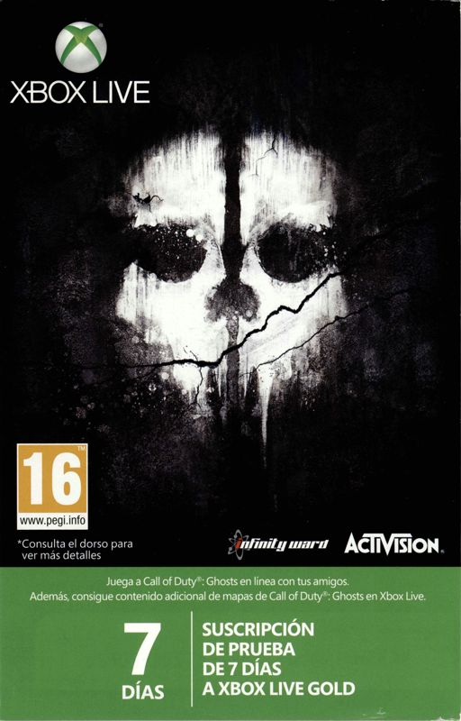 Other for Call of Duty: Ghosts (Xbox 360): Xbox Live Gold Voucher