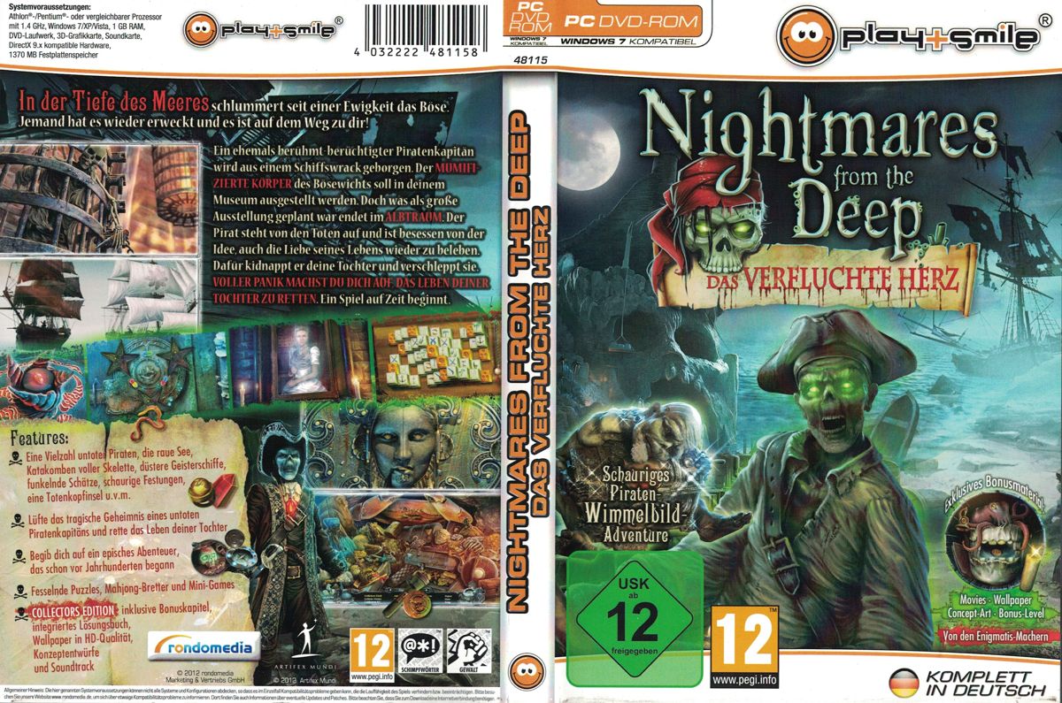Full Cover for Nightmares from the Deep: The Cursed Heart (Collector's Edition) (Windows)