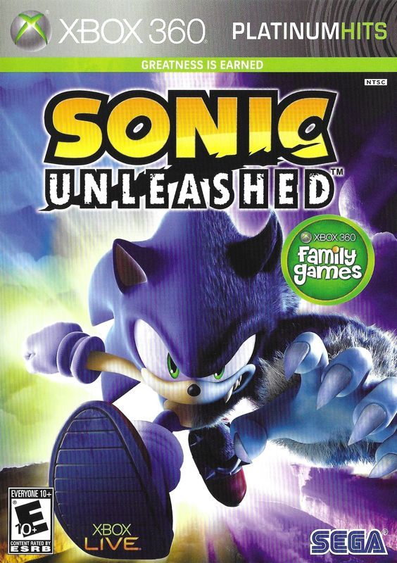 Front Cover for Sonic Unleashed (Xbox 360) (Platinum Hits release)