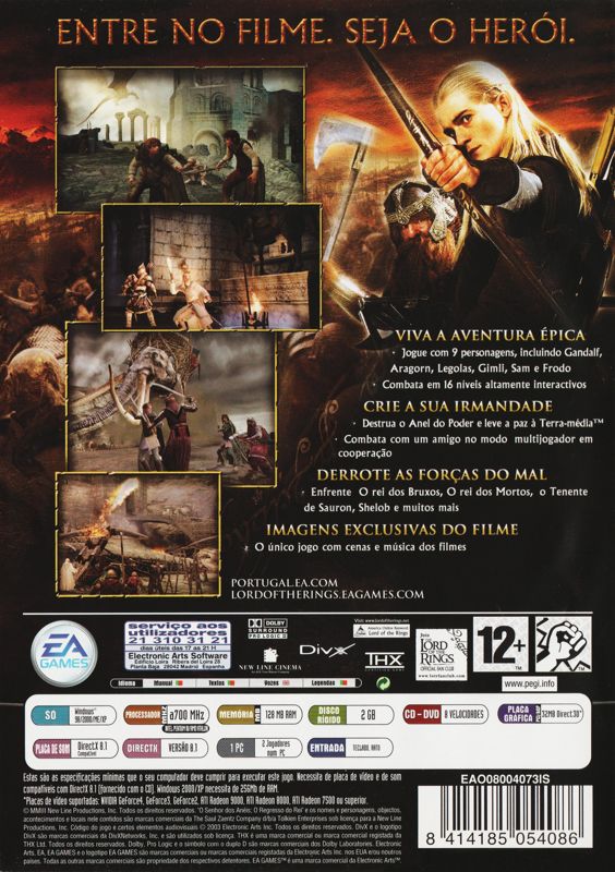 Back Cover for The Lord of the Rings: The Return of the King (Windows)