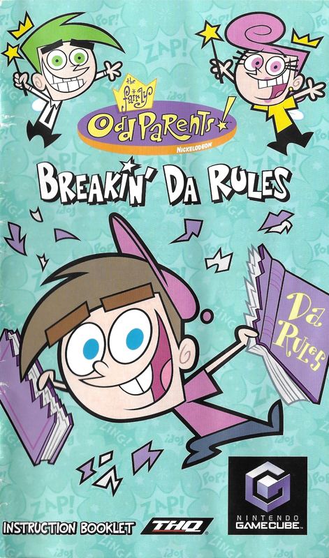Manual for The Fairly OddParents!: Breakin' da Rules (GameCube): Front