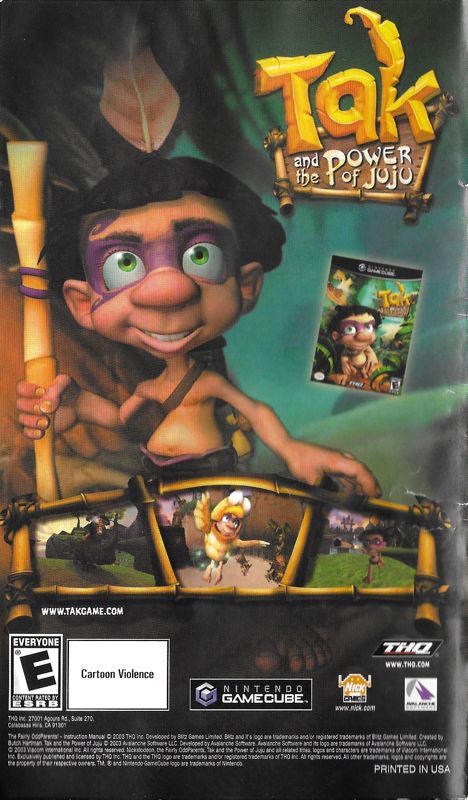 Manual for The Fairly OddParents!: Breakin' da Rules (GameCube): Back