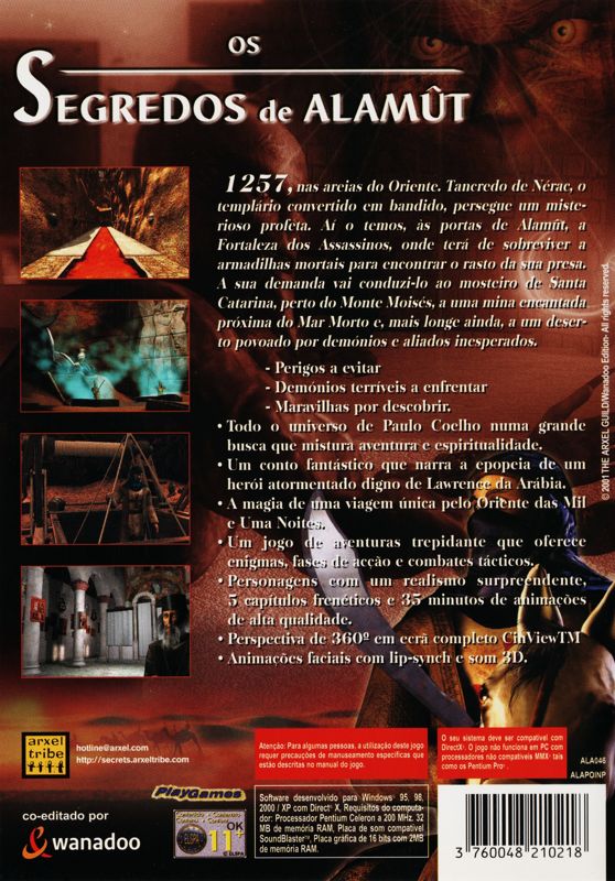 Back Cover for The Secrets of Alamût (Windows)