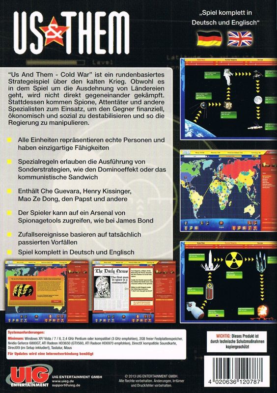 Back Cover for Us & Them: Cold War (Windows)