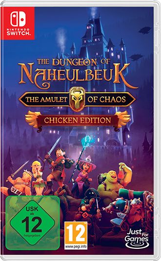 Front Cover for The Dungeon of Naheulbeuk: The Amulet of Chaos - Chicken Edition (Nintendo Switch) (download release)