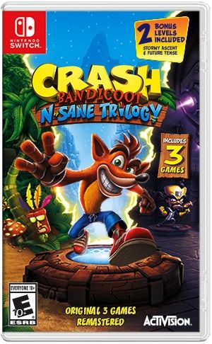 Front Cover for Crash Bandicoot: N. Sane Trilogy (Nintendo Switch) (download release): 1st version