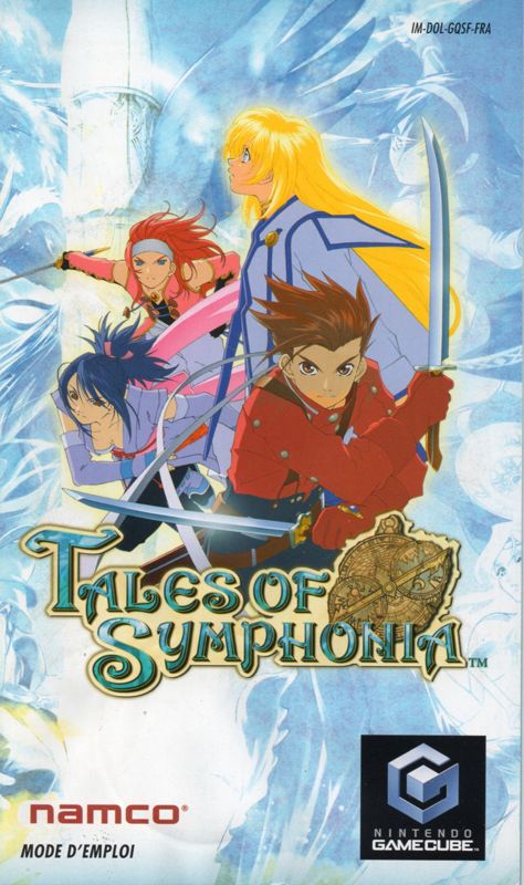 Manual for Tales of Symphonia (GameCube): Front