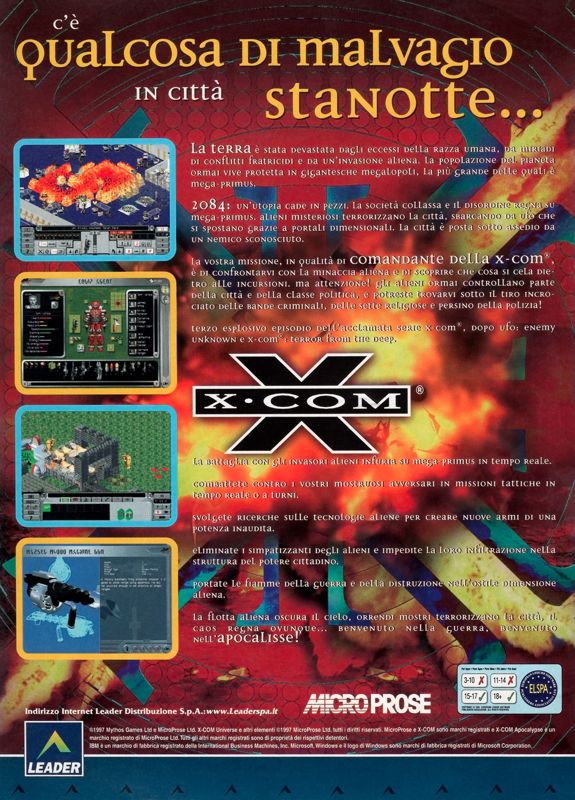 Back Cover for X-COM: Apocalypse (DOS)