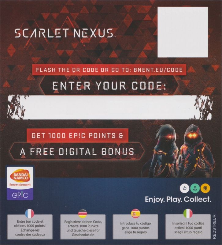 Extras for Scarlet Nexus (PlayStation 5): Ep!c Game Store Booklet - Front