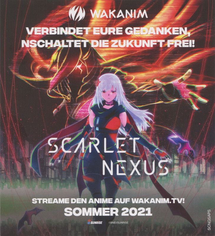 Advertisement for Scarlet Nexus (PlayStation 5): Scarlet Nexus Anime (German)