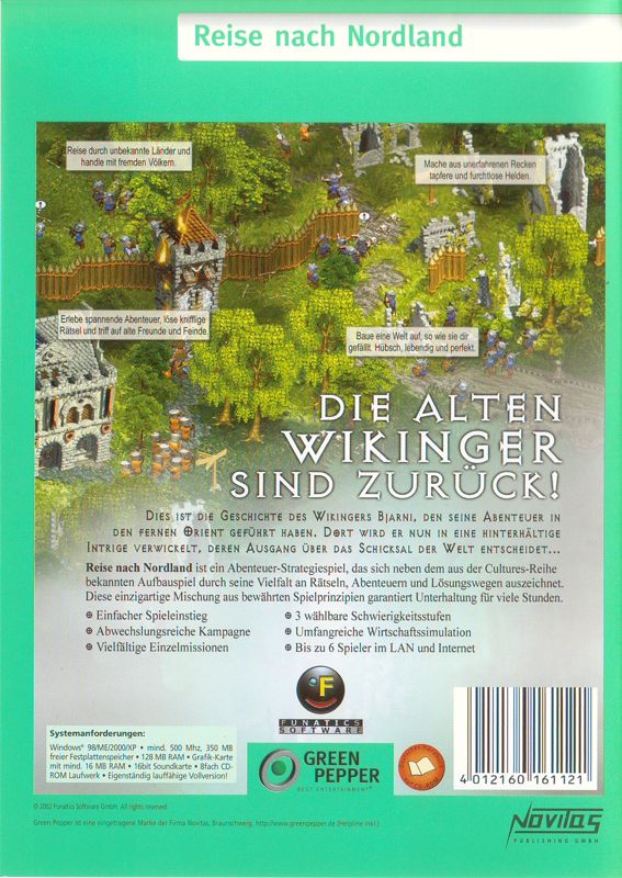 Back Cover for Northland (Windows) (Green Pepper release)