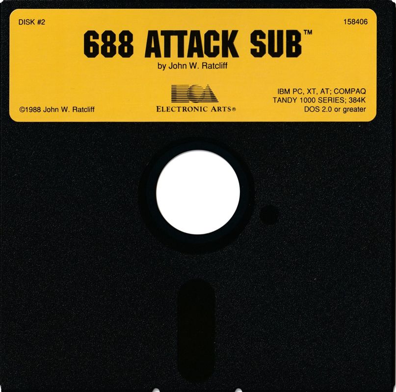 Media for 688 Attack Sub (DOS) (3.5" & 5.25" Disk version): 5.25" Disk #2