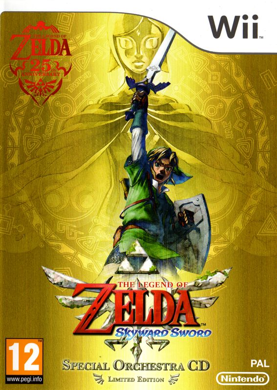 Front Cover for The Legend of Zelda: Skyward Sword (Wii) (Includes 25th Anniversary Soundtrack)
