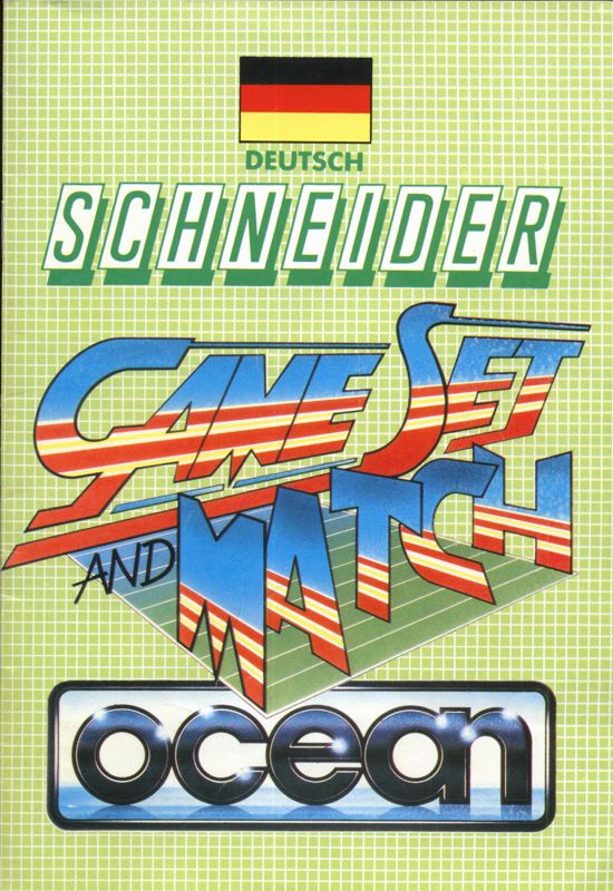 Manual for Game Set and Match (Amstrad CPC): Front (German)