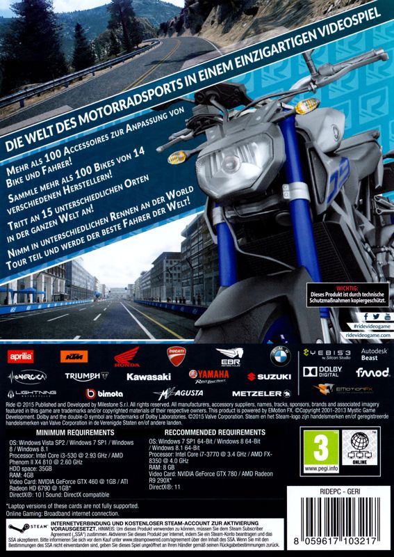 Back Cover for Ride (Windows)