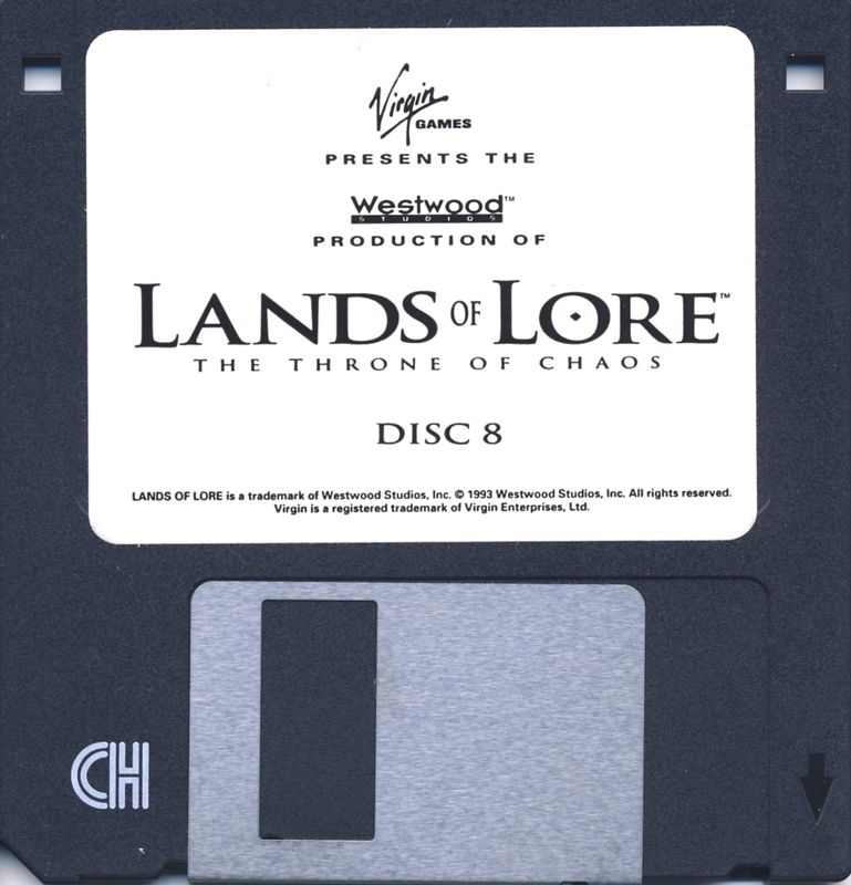 Media for Lands of Lore: The Throne of Chaos (DOS) (3.5" Floppy Disk release): Disk 8