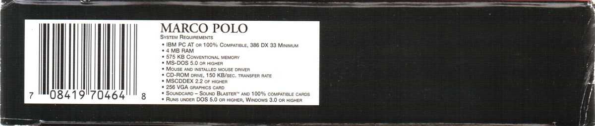 Spine/Sides for Marco Polo (DOS): Bottom