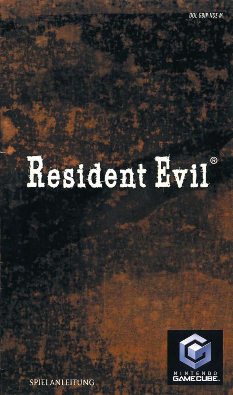 Manual for Resident Evil (GameCube): Front