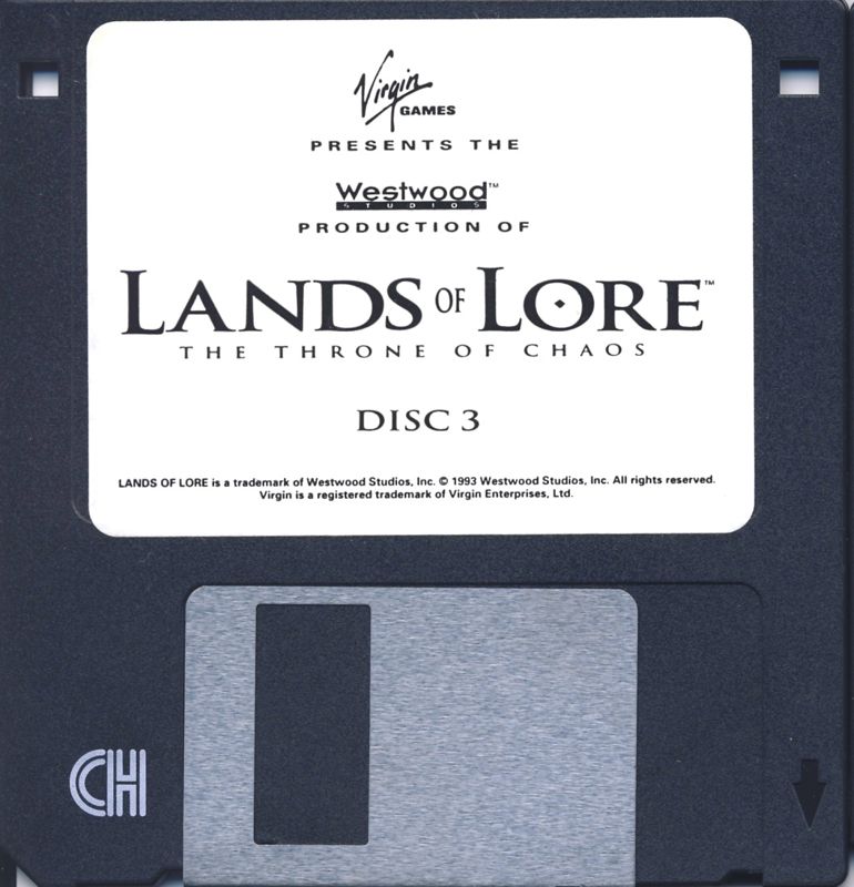 Media for Lands of Lore: The Throne of Chaos (DOS) (3.5" Floppy Disk release): Disk 3