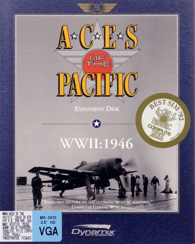 Front Cover for Aces of the Pacific: Expansion Disk - WWII: 1946 (DOS)