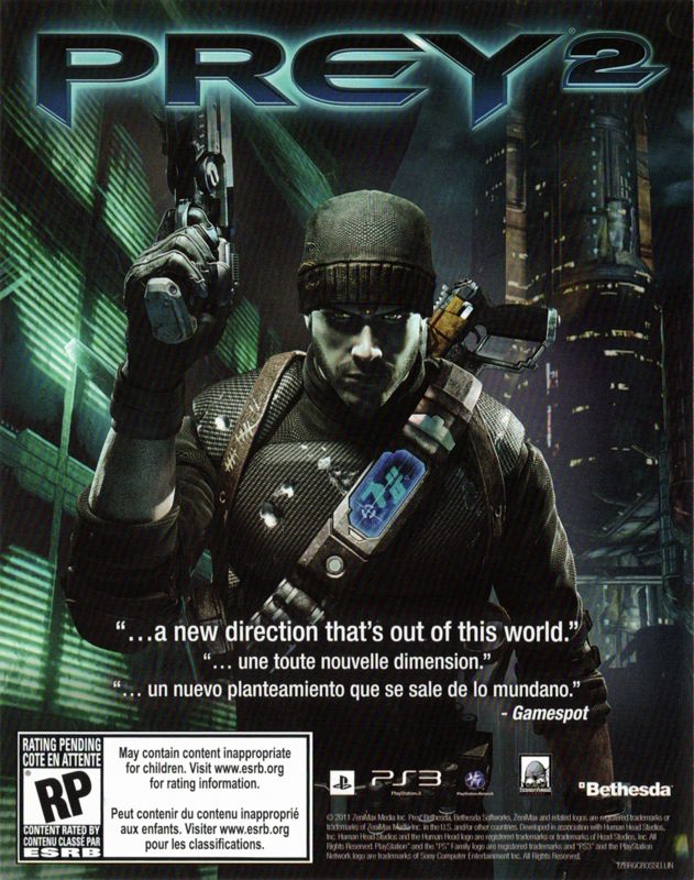 Advertisement for Rage (Anarchy Edition) (PlayStation 3): Back