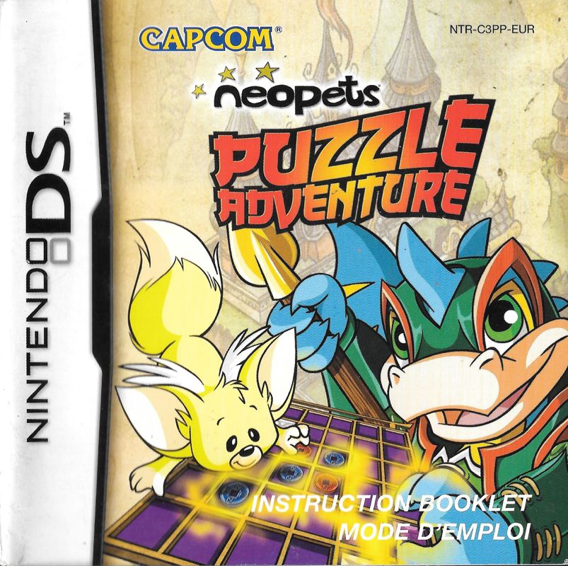 Manual for Neopets Puzzle Adventure (Nintendo DS): Front