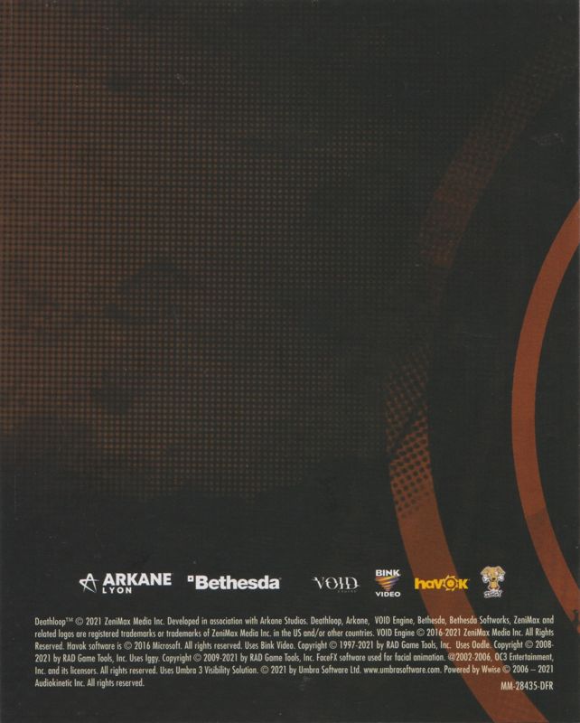 Manual for Deathloop (PlayStation 5): Back