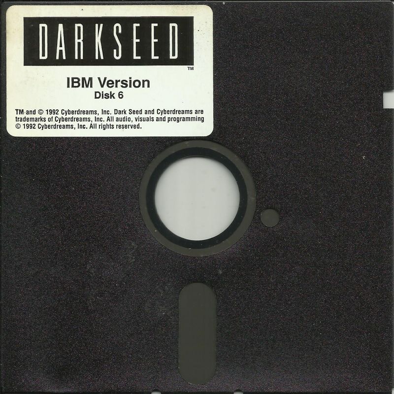 Media for Dark Seed (DOS) (5.25" Release): Disk 6/6