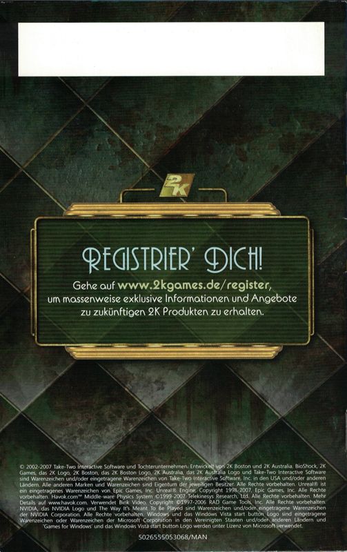 Manual for BioShock (Windows): Back