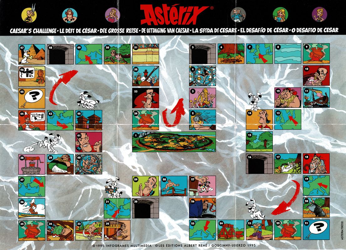 Extras for Astérix: Caesar's Challenge (DOS): Game Board Poster