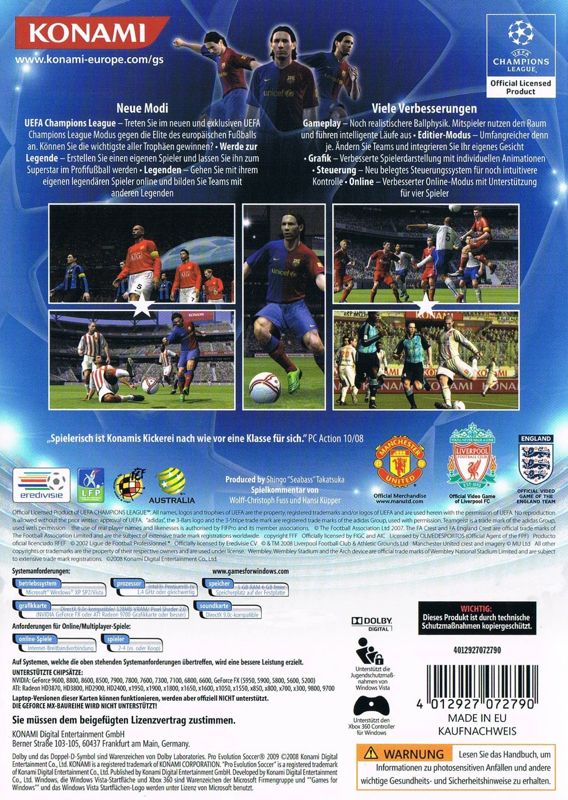 PES 2011: Pro Evolution Soccer cover or packaging material - MobyGames