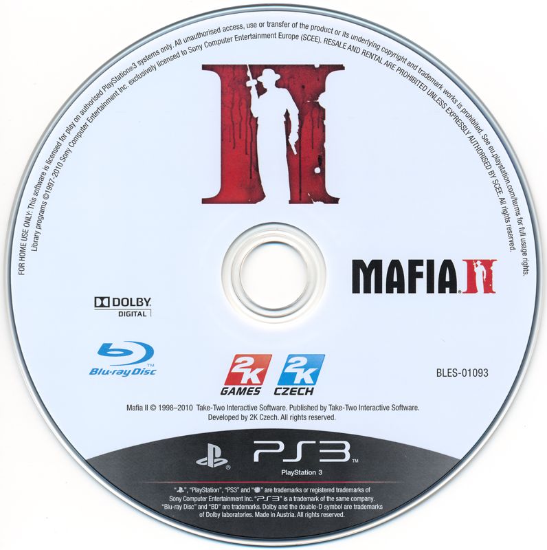 Media for Mafia II: Director's Cut (PlayStation 3)