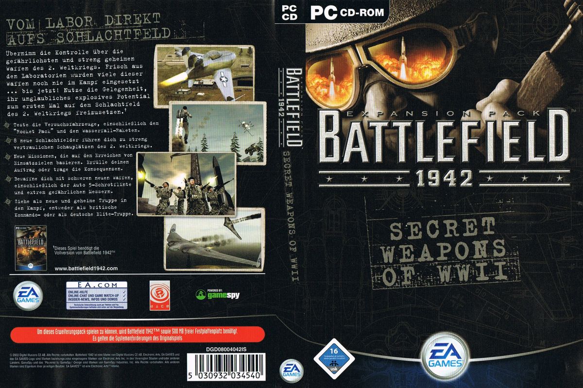 Full Cover for Battlefield 1942: Secret Weapons of WWII (Windows)