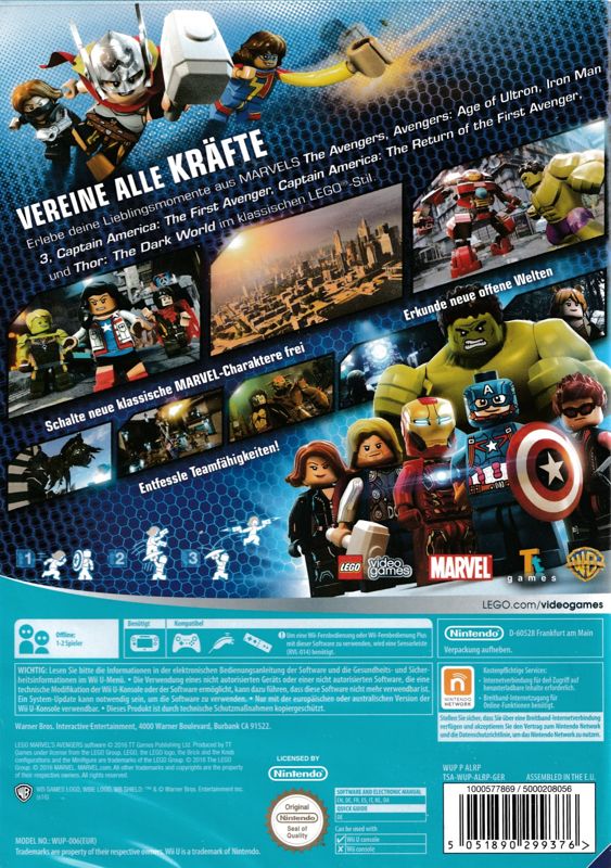 LEGO Marvel Avengers cover or packaging material - MobyGames