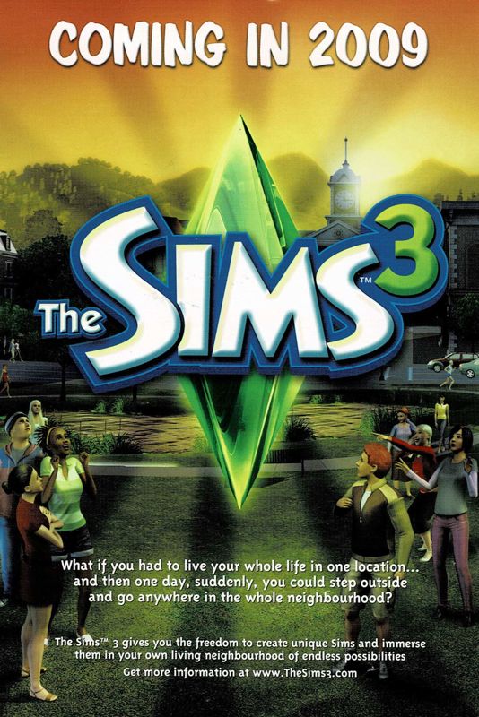 Advertisement for The Sims 2: Deluxe (Windows): Front