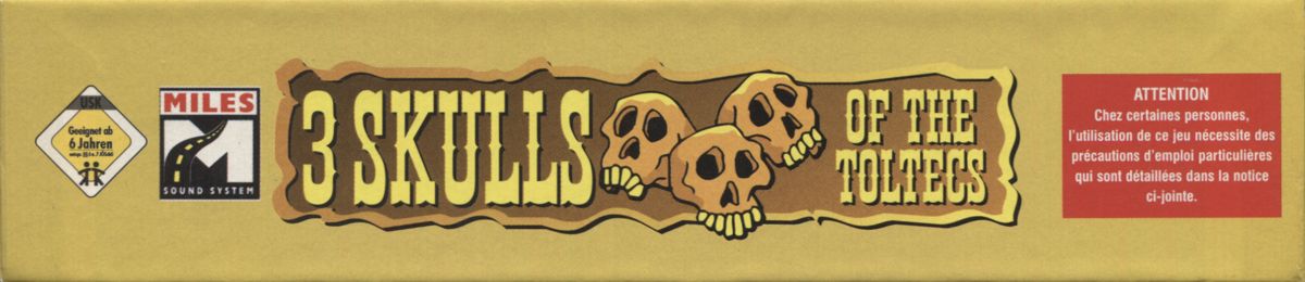 Spine/Sides for 3 Skulls of the Toltecs (DOS and Windows): Top