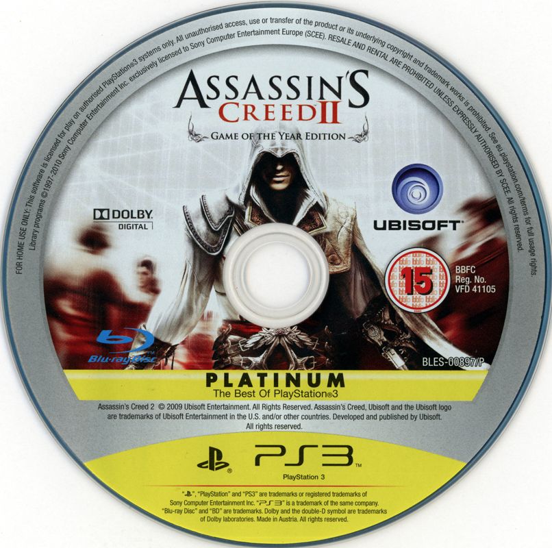 Media for Assassin's Creed II: Game of the Year Edition (PlayStation 3) (Platinum release)