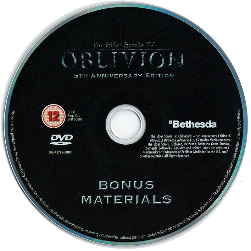 Extras for The Elder Scrolls IV: Oblivion - 5th Anniversary Edition (Windows): Bonus Disc