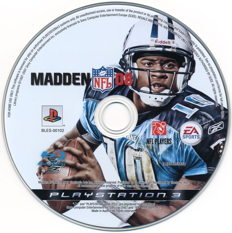 Madden NFL 08 cover or packaging material - MobyGames