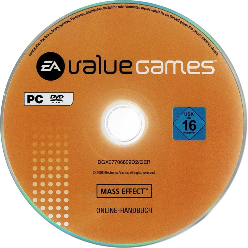 Media for Mass Effect (Windows) (EA Value Games release (earlier USK logo)): Disc 2