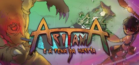 Front Cover for Aritana and the Harpy's Feather (Macintosh and Windows) (Steam release): 2015 Brazilian and Portuguese version