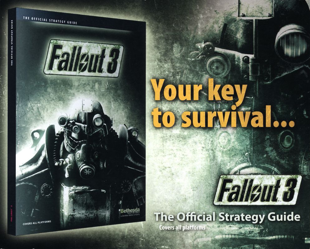 Advertisement for Fallout 3 (PlayStation 3): The Official Strategy Guide - Front