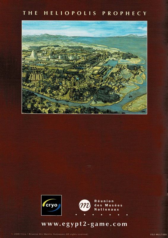 Manual for Egypt II: The Heliopolis Prophecy (Windows): Back