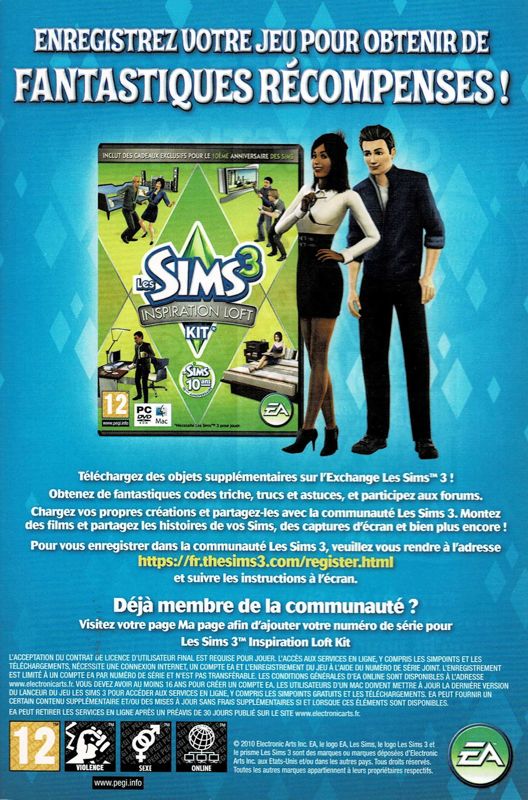 Advertisement for The Sims 3: High-End Loft Stuff (Macintosh and Windows)